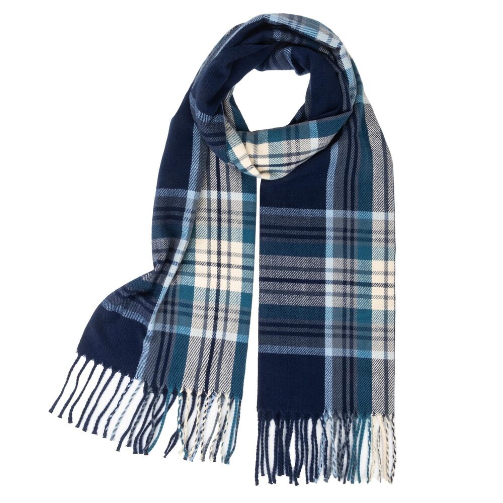 8759 Winter Plaid Scarf For Women Men- Cashmere Feels Warm Tartan Scarves